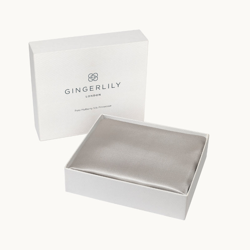 Beauty Box Mulberry Silk Pillowcase Silver Grey
