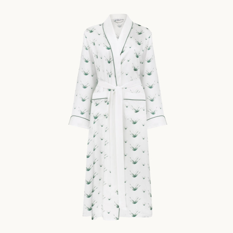 lily white shop london Lily Of The Valley Silk Dressing Gown, Large