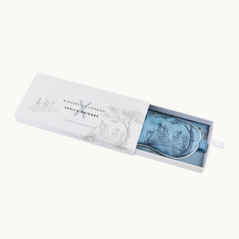 Harlem Toile Blue Eye Mask