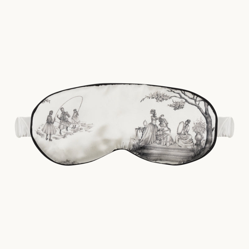 Harlem Toile Ivory Eye Mask