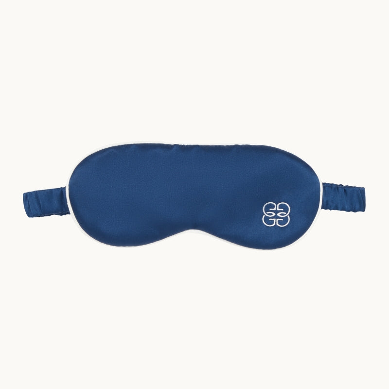 Silk Travel Eye Mask - Navy