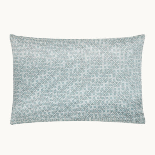 Rattan Blue Silk Piped Pillowcase