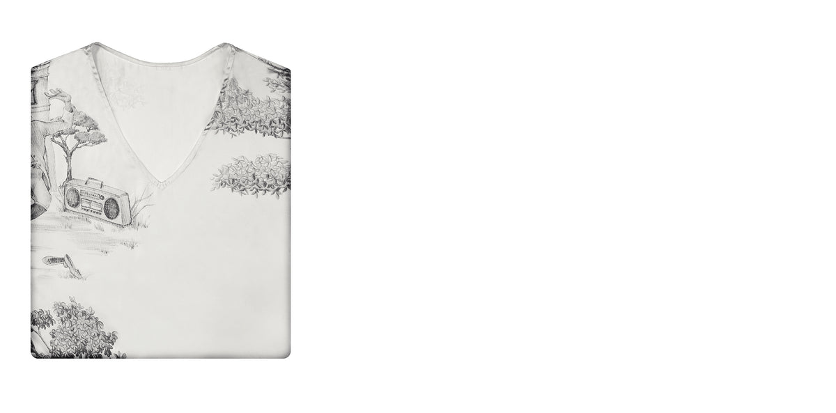 Harlem Toile Ivory Kaftan Gingerlily London