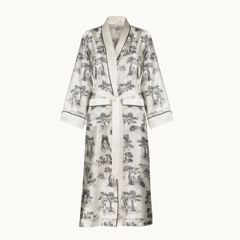Harlem Toile Ivory Robe