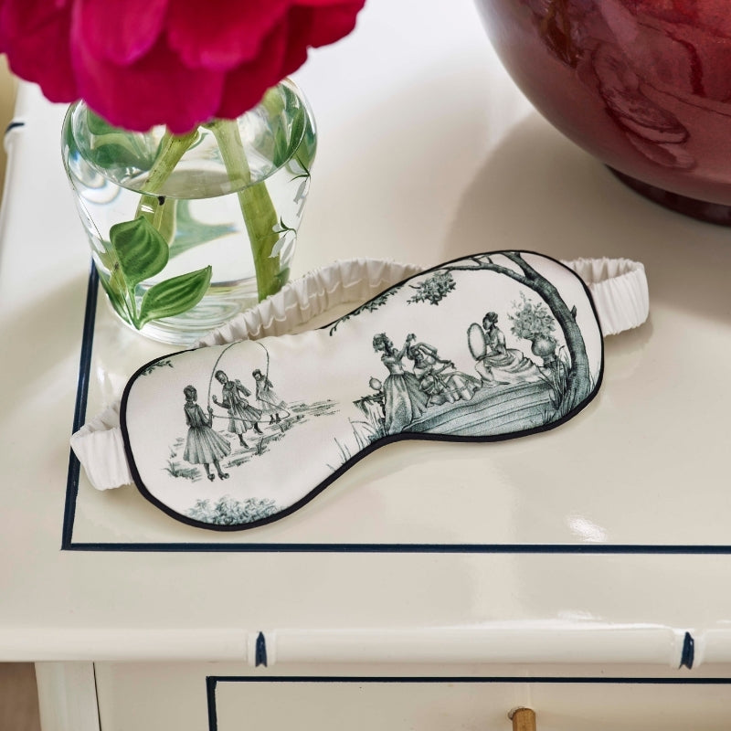 Harlem Toile Ivory Eye Mask