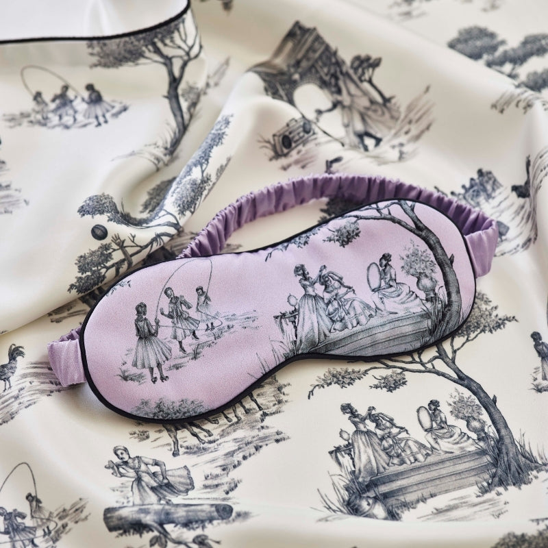 Harlem Toile Lilac Eye Mask