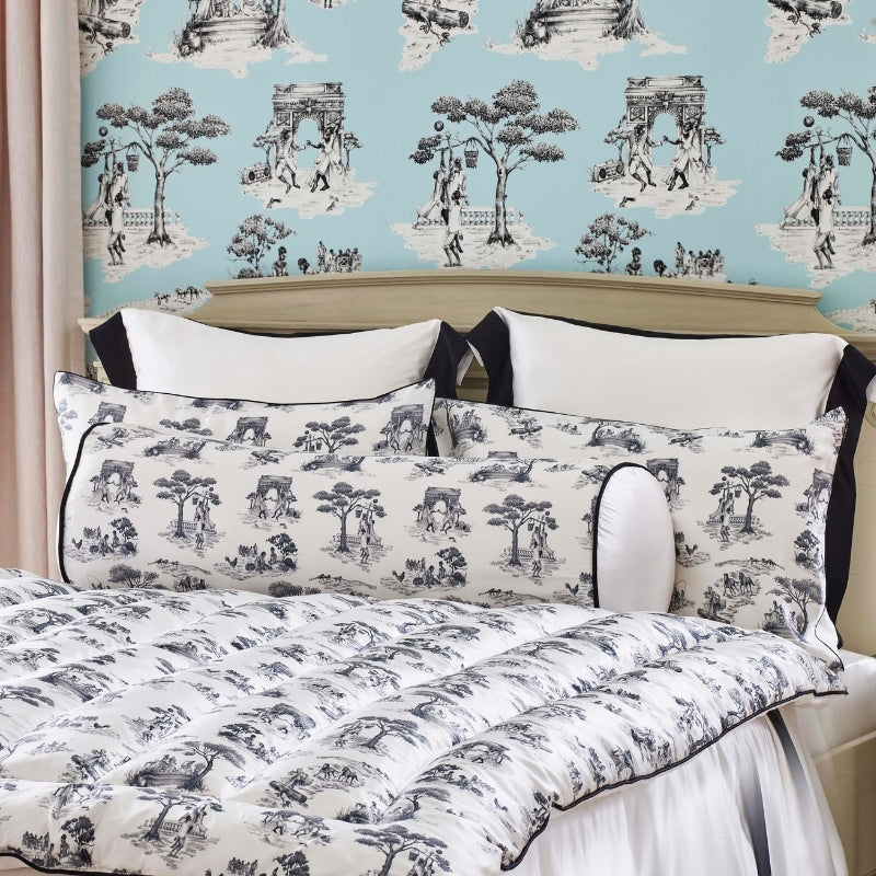 Harlem Toile Ivory Pillowcase