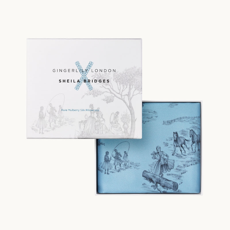 Harlem Toile Blue Pillowcase