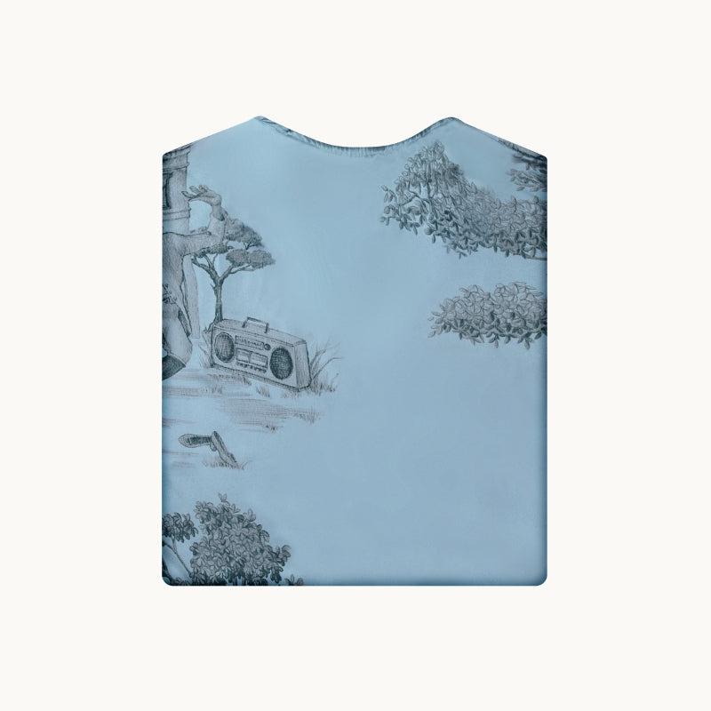 Harlem Toile Blue Kaftan