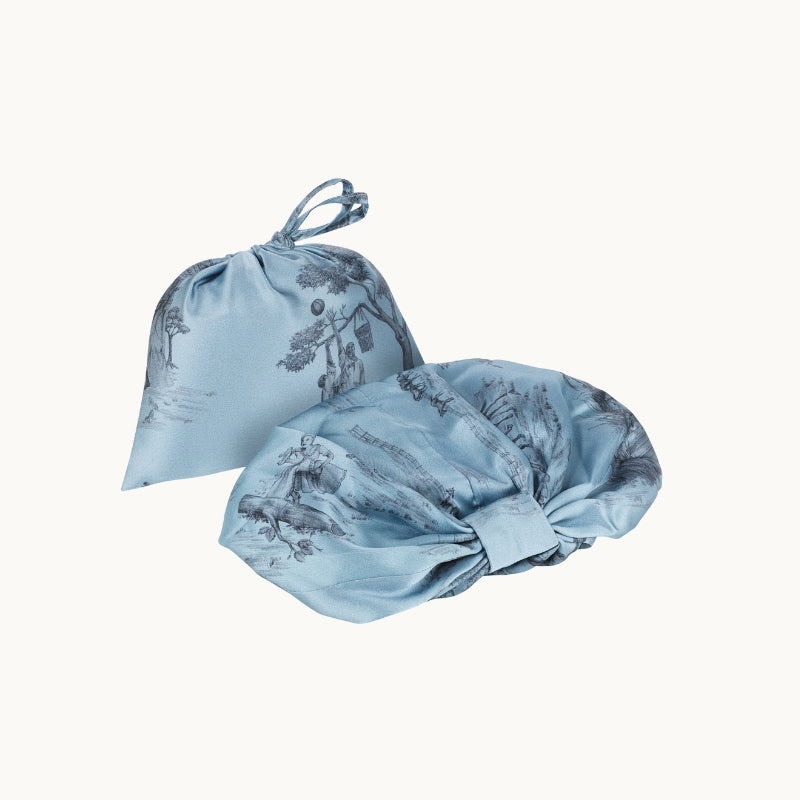 Harlem Toile Blue Hair Turban