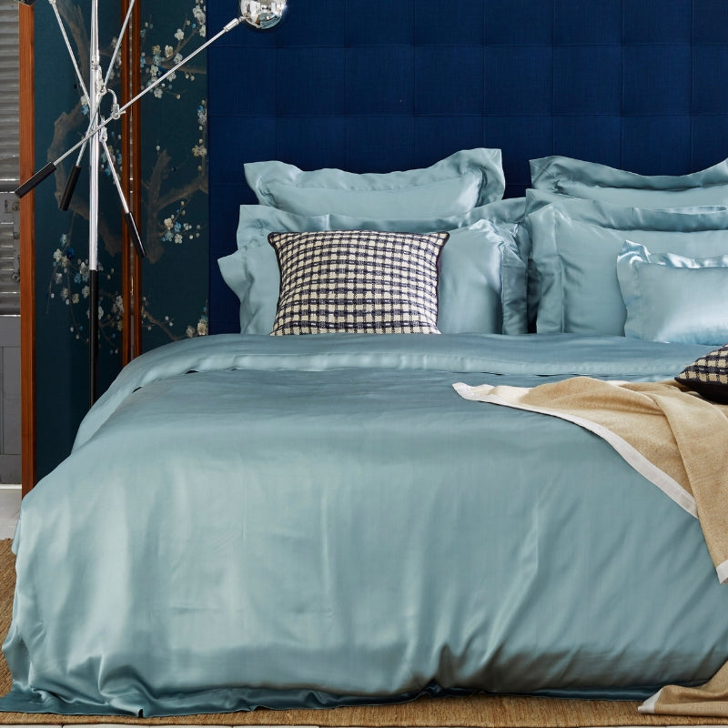 Teal Silk Flat Sheet