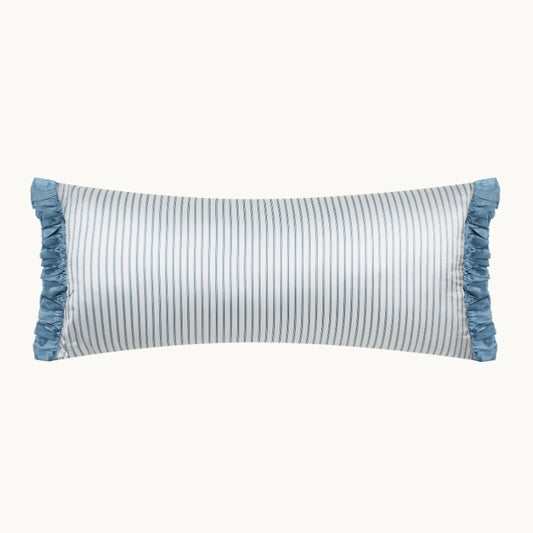 Ticking Summerhill Blue Silk Decorative Pillow
