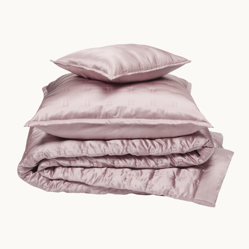 Windsor Silk Coverlet - Vintage Pink