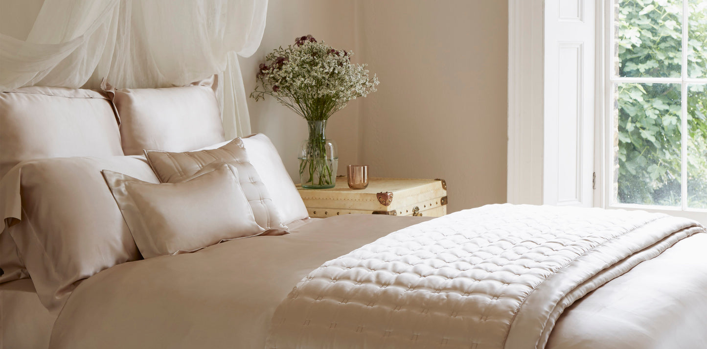 Windsor Silk Decorative Pillow - Blush