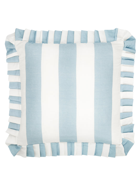Cary Silk Square Cushion - Blue