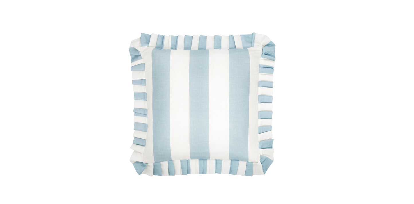 Cary Silk Square Cushion - Blue