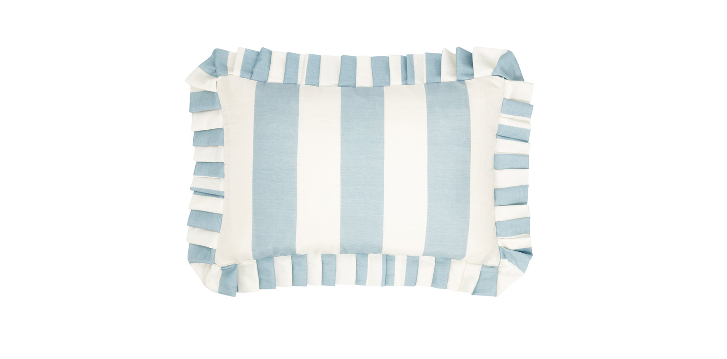 Cary Silk Rectangular Cushion - Blue