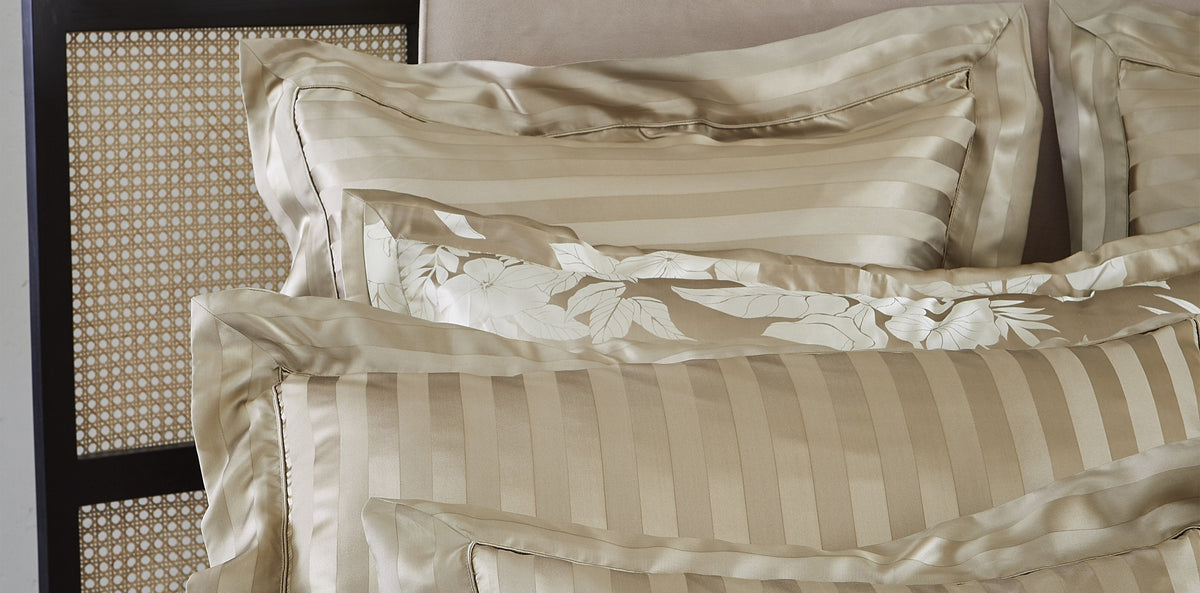 Fraser Stripe Silk Pillowcase Gingerlily Gingerlily London