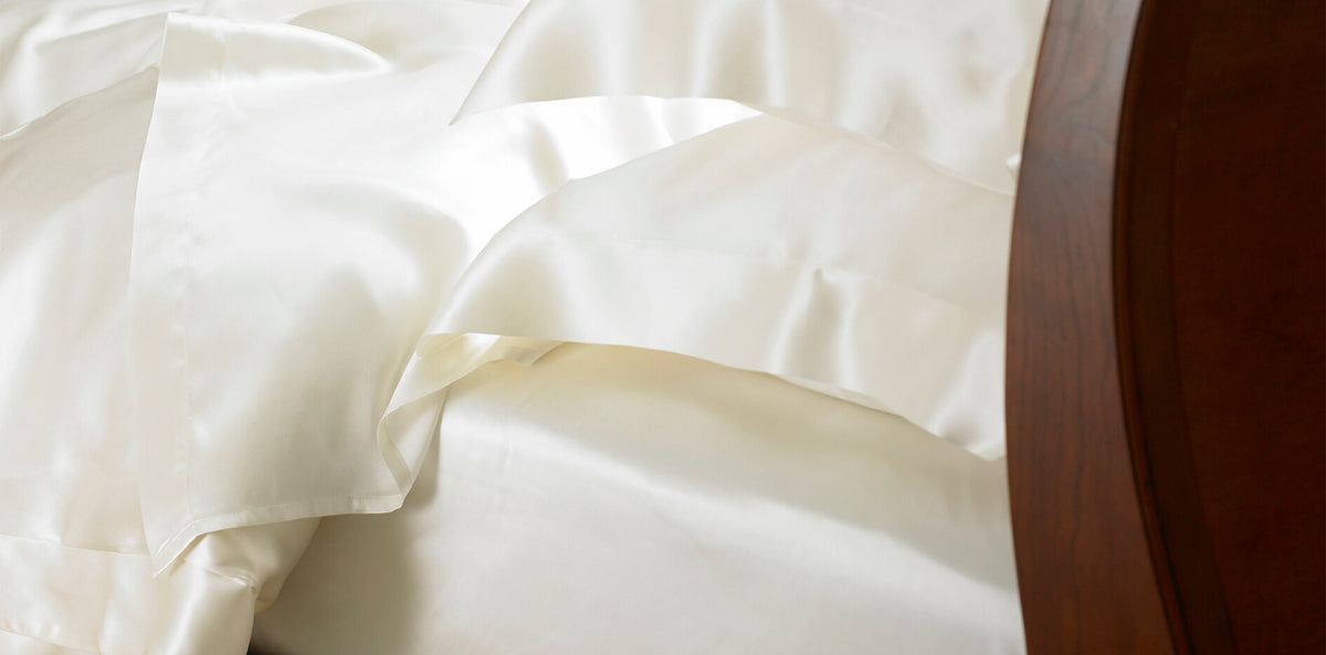 Ivory Silk Fitted Sheet Natural Silk Sheets Gingerlily Gingerlily