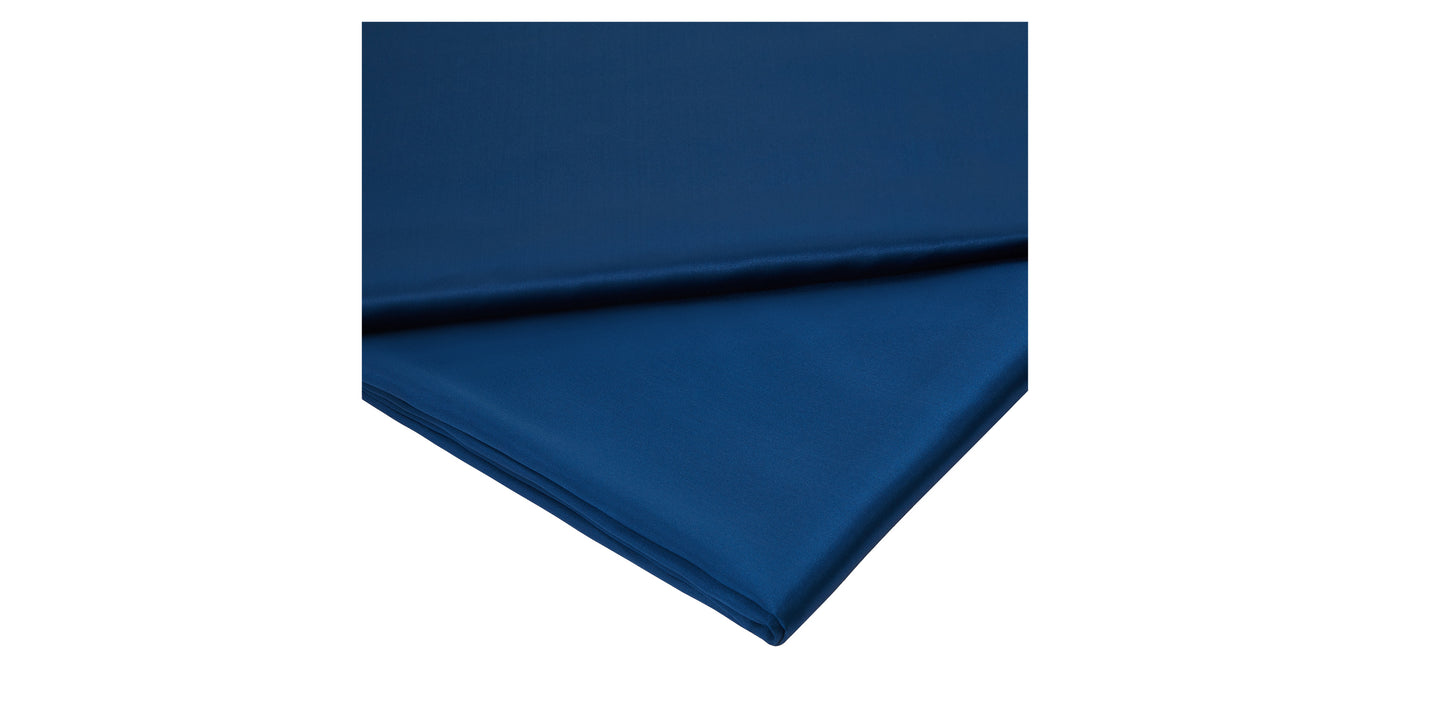 Navy Silk Flat Sheet