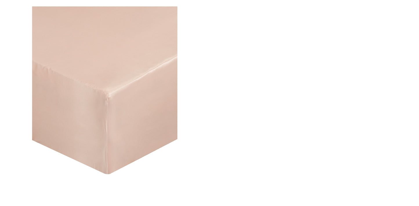Rose Pink Silk Fitted Sheet