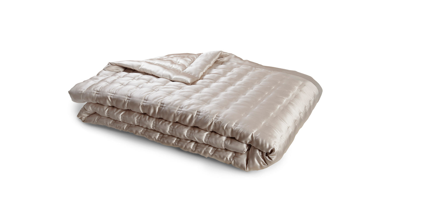 Windsor Silk Coverlet - Blush