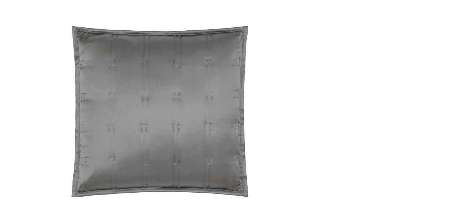 Windsor Silk Decorative Pillow - Charcoal