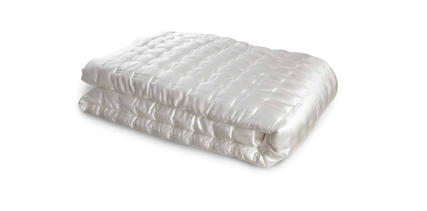 Windsor Silk Coverlet - Ivory