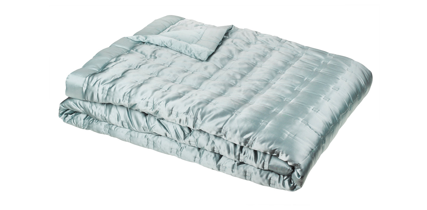 Windsor Silk Coverlet - Teal