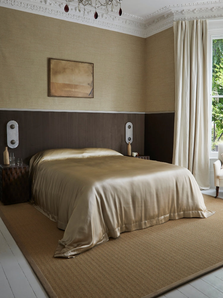 Champagne Sand Silk Bedding