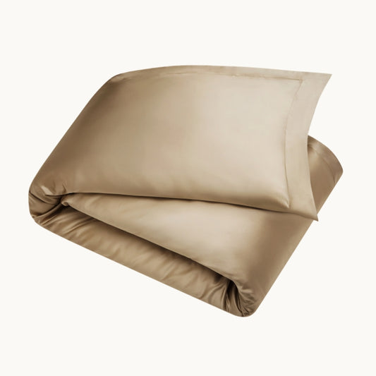 Champagne Sand Silk Duvet Cover