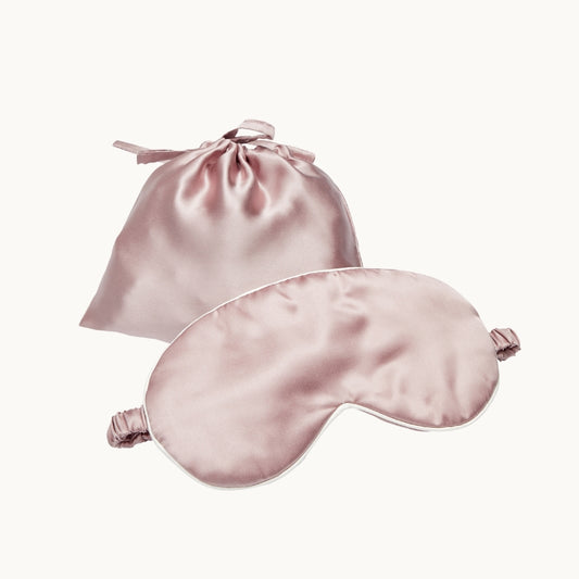 Silk Eye Mask - Vintage Pink