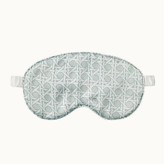 Silk Eye Mask - Rattan Blue