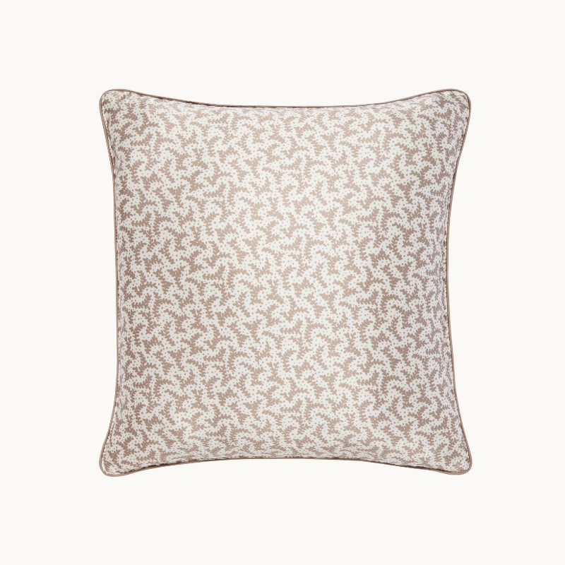 Fern Silk Piped Decorative Cushion Cover