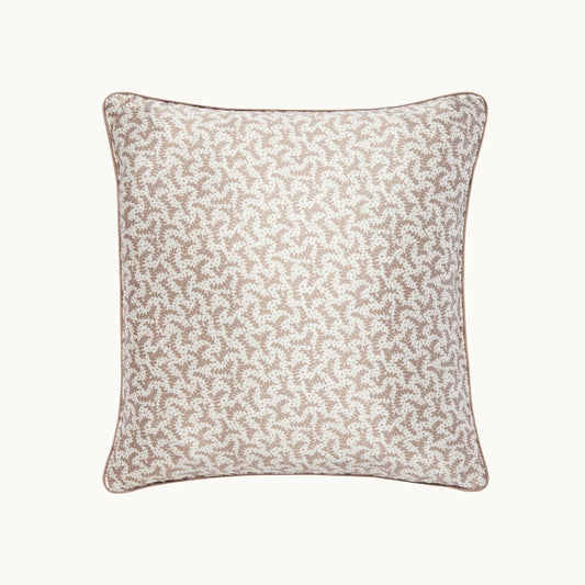 Fern Silk Piped Decorative Cushion Cover