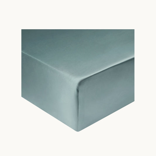 Mineral Blue Silk Fitted Sheet