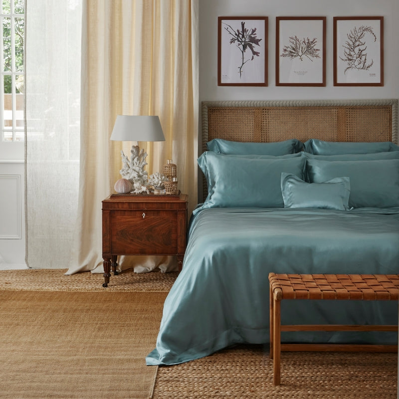 Mineral Blue Silk Sham Pillowcase