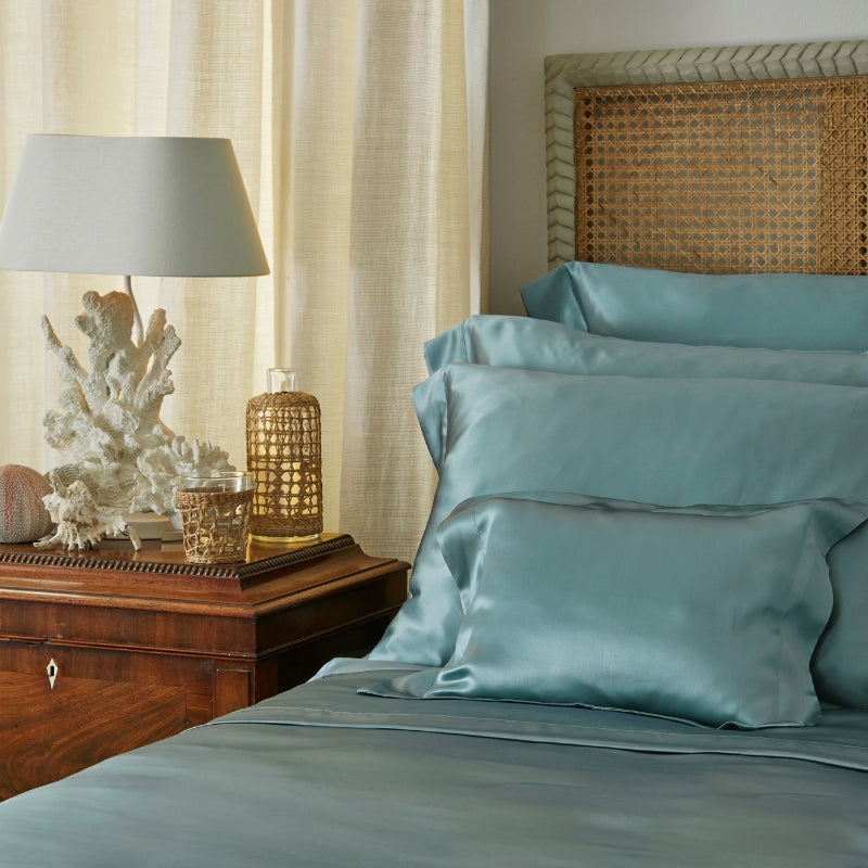 Mineral Blue Silk Pillowcase
