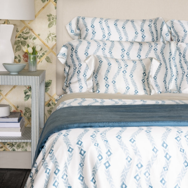 Tangleweed Blue Silk Duvet Cover