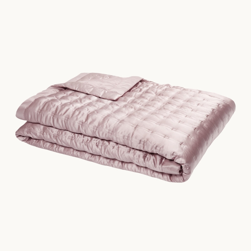Windsor Silk Coverlet - Vintage Pink