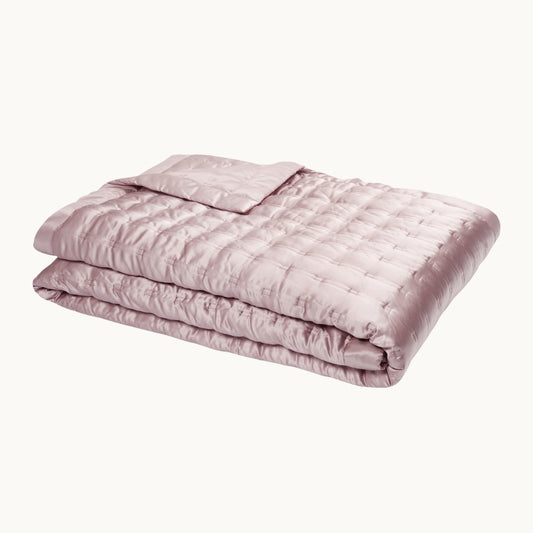 Windsor Silk Coverlet - Vintage Pink