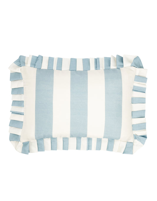 Cary Silk Rectangular Cushion - Blue