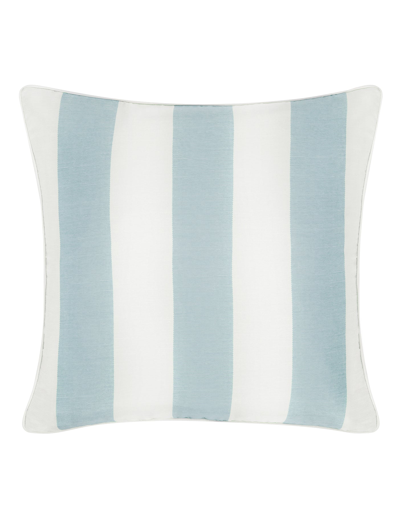New - Cary Silk Square Cushion Piped Finish - Blue