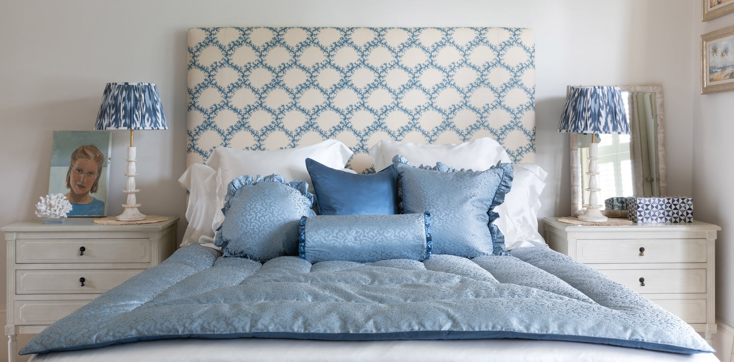 Coral Fern Silk Eiderdown - Blue