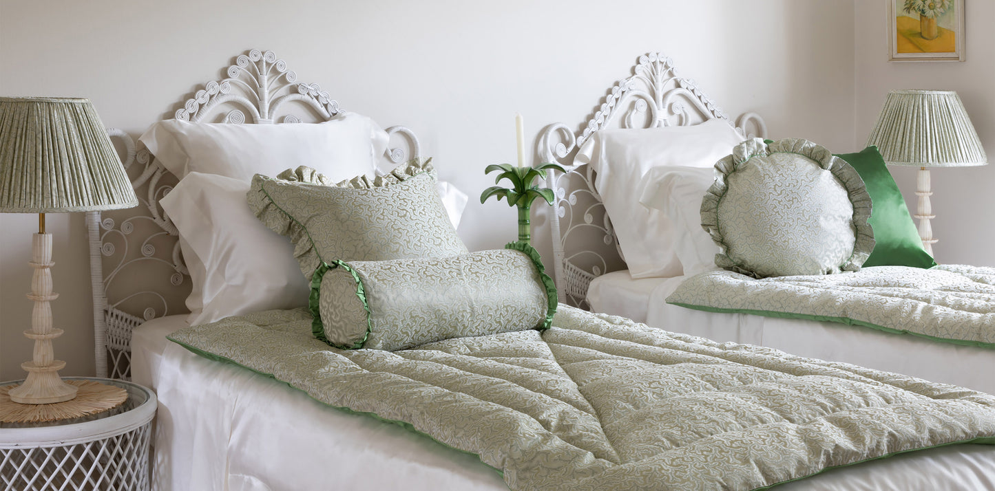 Coral Fern Silk Eiderdown - Green