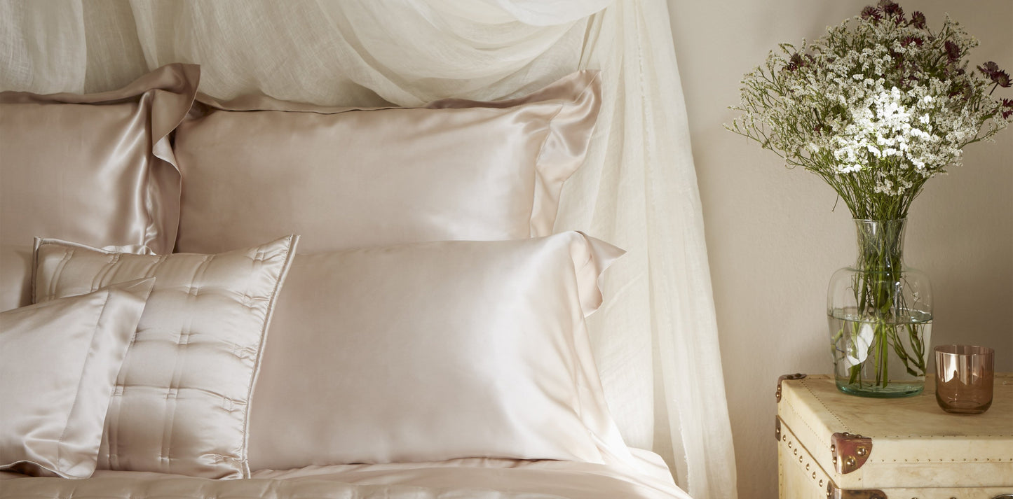 Windsor Silk Decorative Pillow - Blush