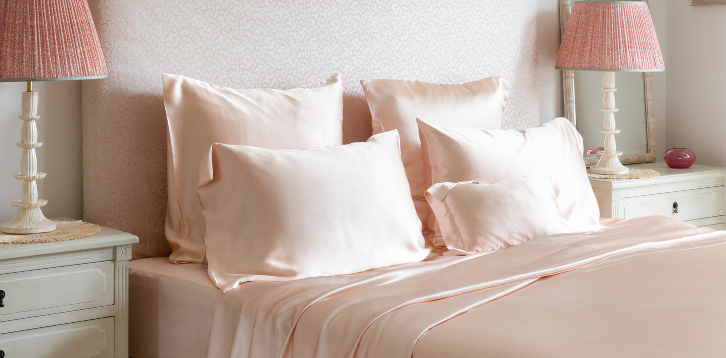 Rose Pink Silk Flat Sheet