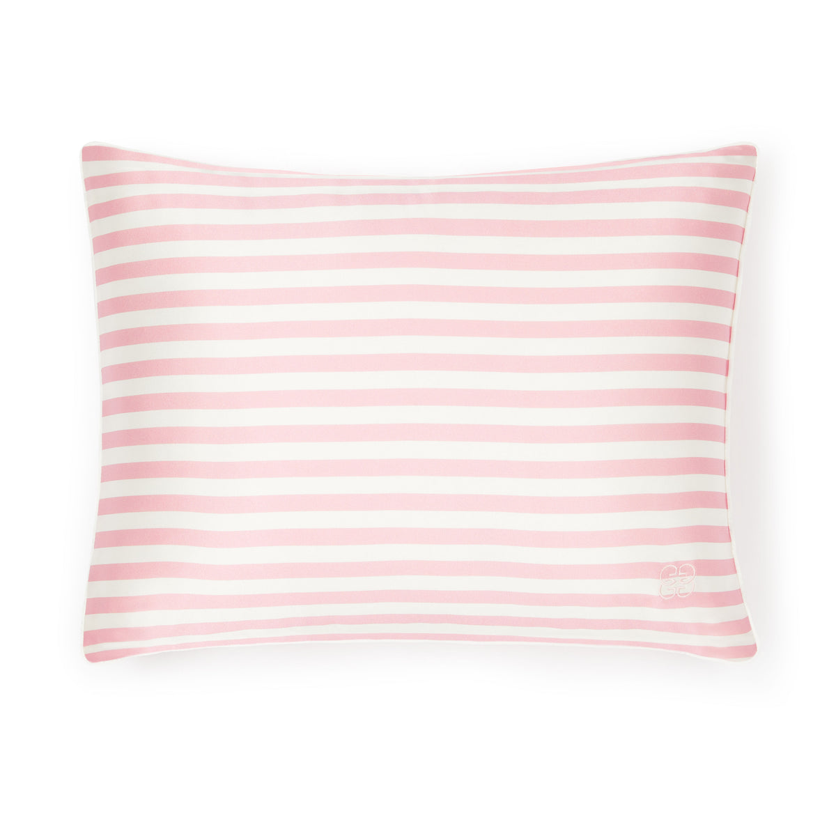 Silk Travel Pillow Pink & Ivory Stripe Gingerlily London