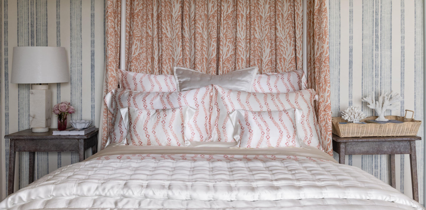 Windsor Silk Decorative Pillow - Ivory