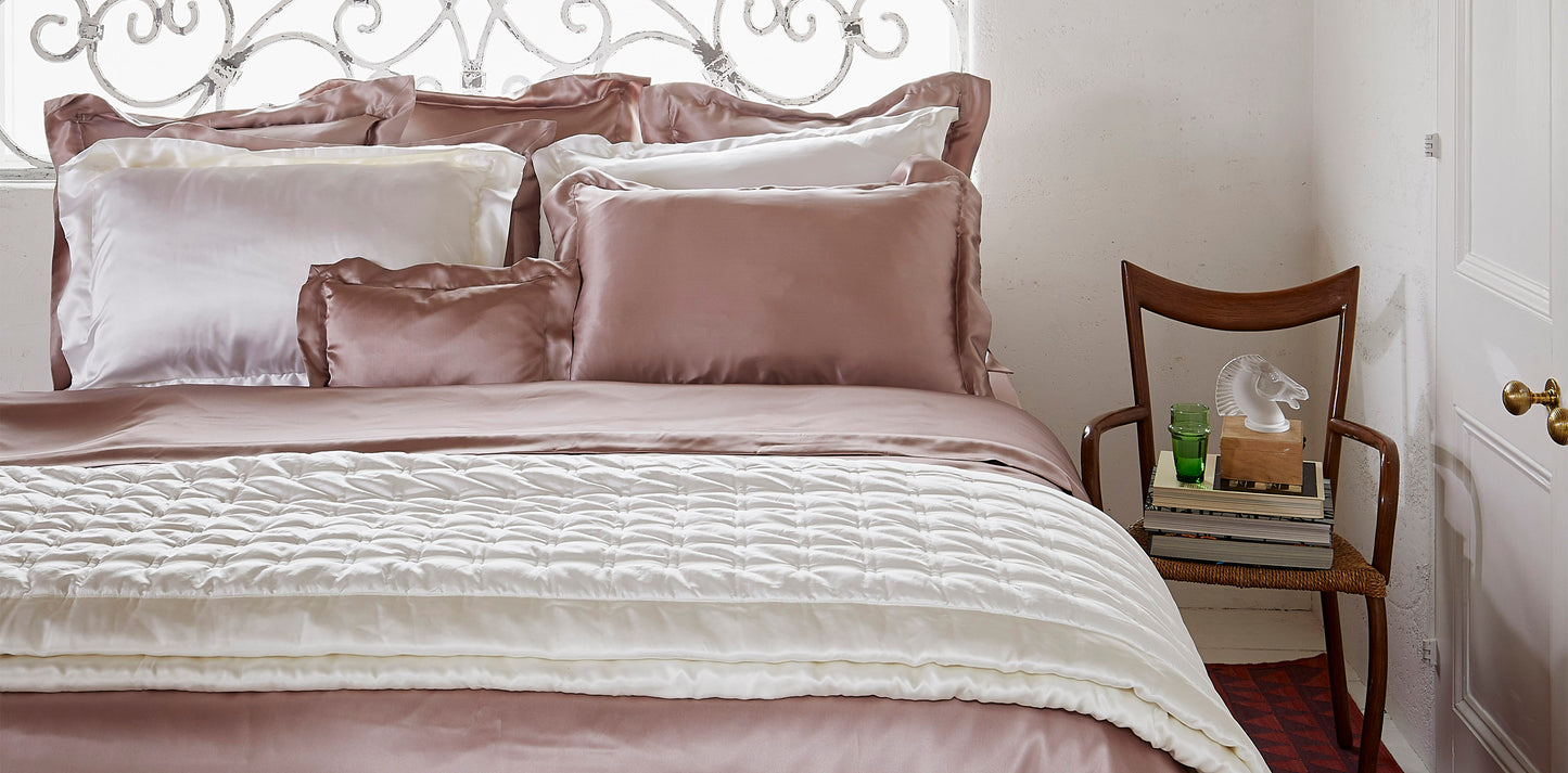 Windsor Silk Coverlet - Ivory
